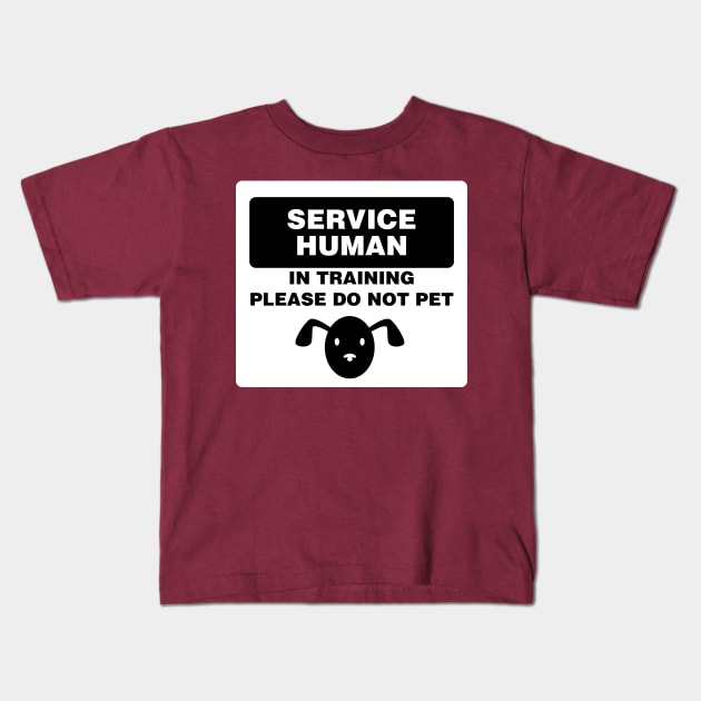 Service Human (dog) Kids T-Shirt by MartianInk